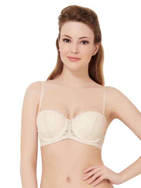 

Amante Beige Full-Coverage Lace Balconette Bra BGLF01