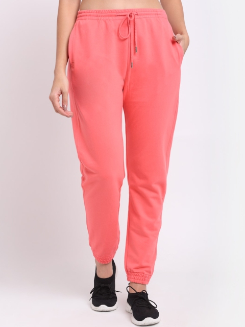 

THE UKKIYO LIFE Women Coral Easy Wash Joggers Trousers