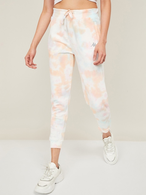 

Kappa Women Pink & White Printed Relaxed Fit Cotton Joggers