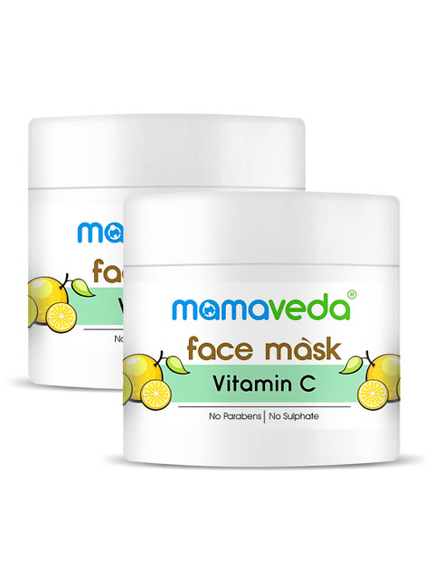 

Mamaveda Unisex Pack of 2 Vitamin C Face Mask 200 gm, Orange