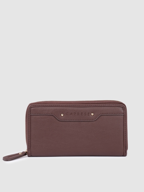 

Caprese Women Brown PU Zip Around Wallet