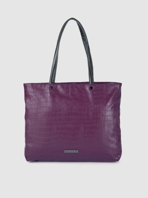 

Caprese Purple Croc Textured TARA Shoulder Bag