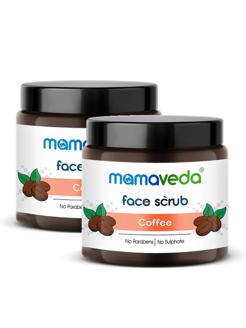 

Mamaveda Unisex Pack of 2 Coffee Face Scrub, Coffee brown