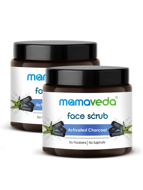 

Mamaveda Set of 2 Charcoal Grey Activated Charcoal Face Scrub