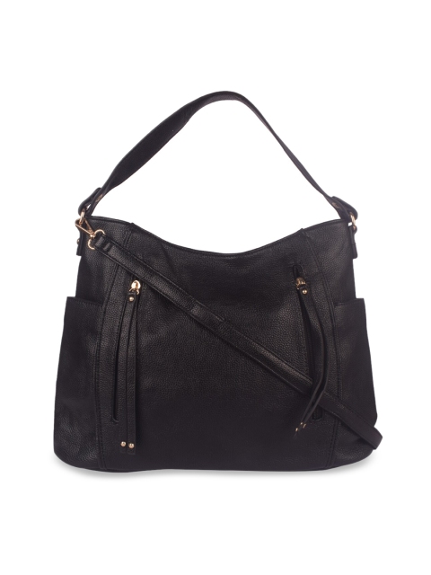 

Bagkok Black PU Shopper Hobo Bag