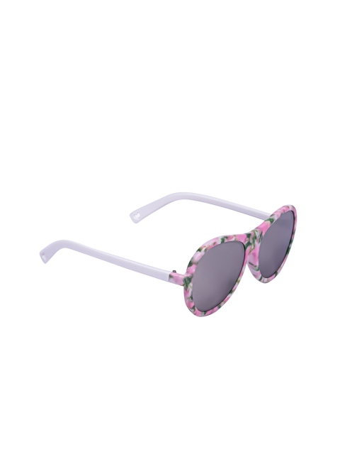 

Spiky Kids Grey Lens & White Square Sunglasses with UV Protected Lens T644_Flr_Wht
