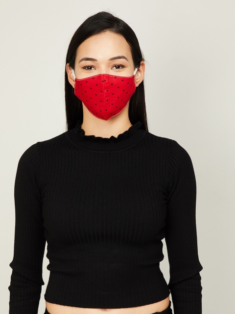 

Ginger by Lifestyle Women Pack of 2 Red Printed Masks