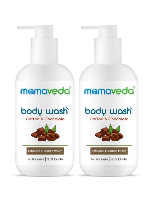 

Mamaveda Set of 2 Coffee & Chocolate Body Wash, Coffee brown