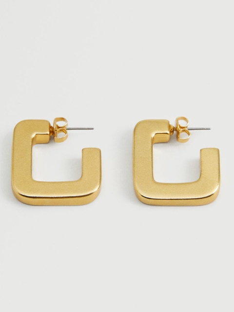 

MANGO Gold-Toned Geometric Half Hoop Earrings
