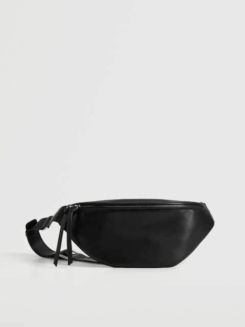 

MANGO Women Black Solid Fanny Pack