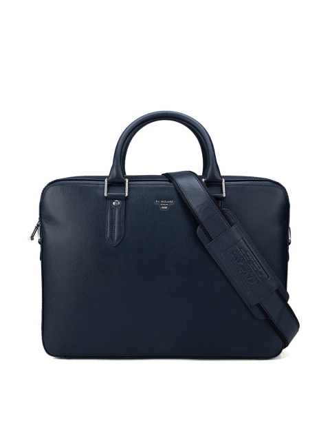 

Da Milano Adult Blue Textured Leather Laptop Bag
