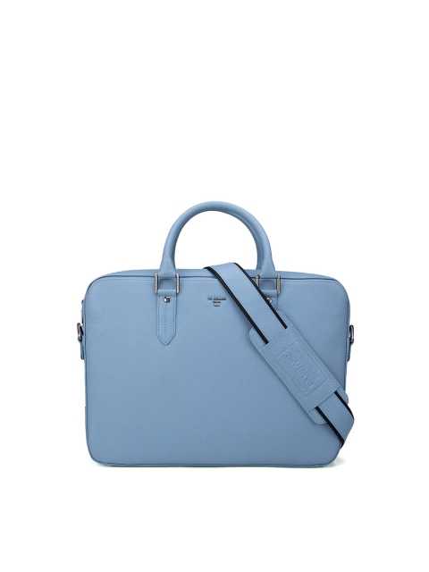 

Da Milano Unisex Blue Textured Leather Laptop Bag