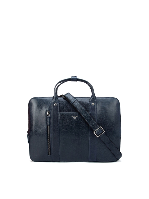

Da Milano Adult Blue Textured Leather Laptop Bag