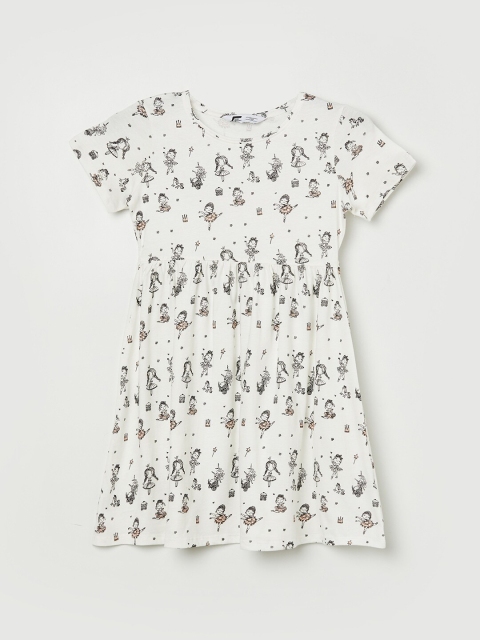 

Fame Forever by Lifestyle Off White Floral A-Line Dress