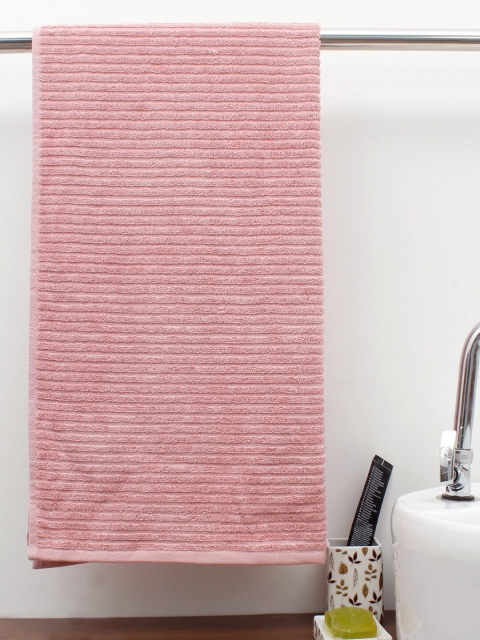 

AVI Living Pink Striped 500 GSM Pure Cotton Bath Towel