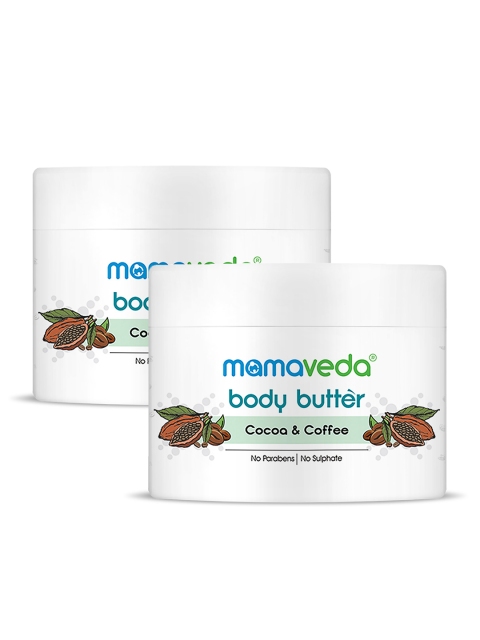 

Mamaveda Pack of 2 Cocoa and Coffee Body Butter - 200g Each, White
