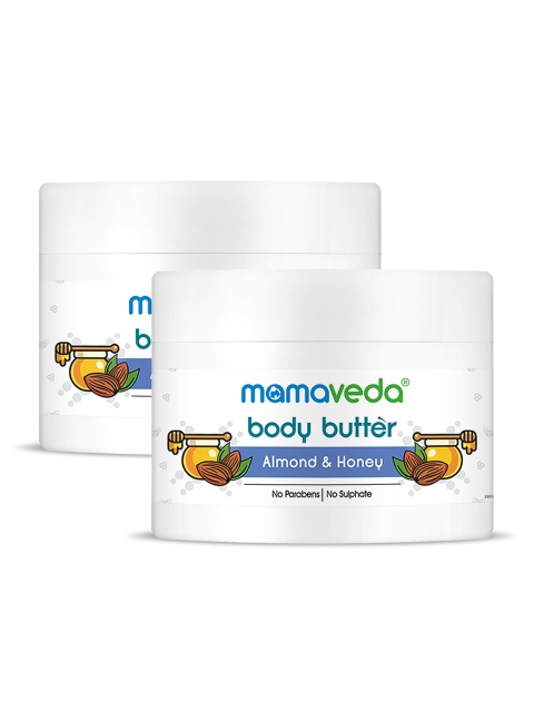 

Mamaveda Pack of 2 Almond and Honey Body Butter - 200g Each, White