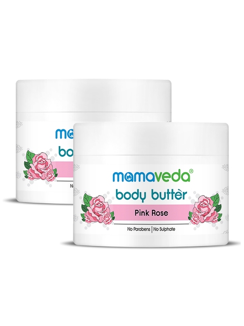 

Mamaveda Pack of 2 Pink Rose Body Butter - 200g, White