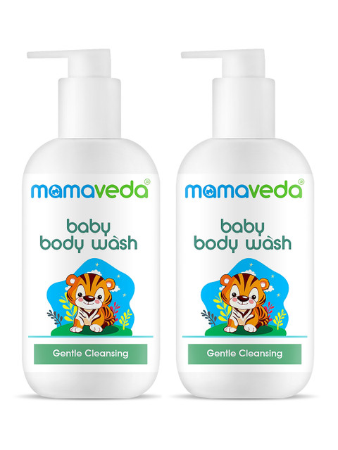 

Mamaveda Unisex Pack of 2 Baby Body Wash, Blue