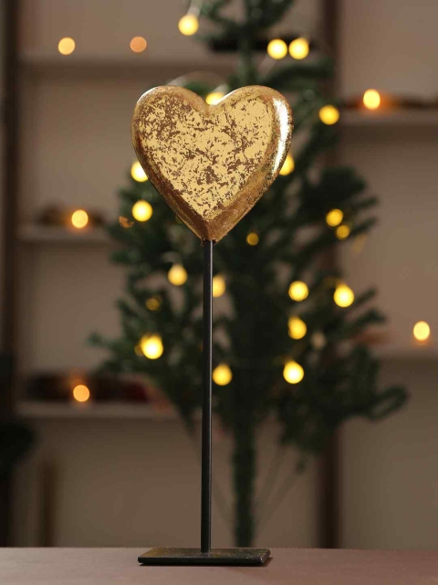 

Amoliconcepts Gold Toned Foiled Heart Table Decor