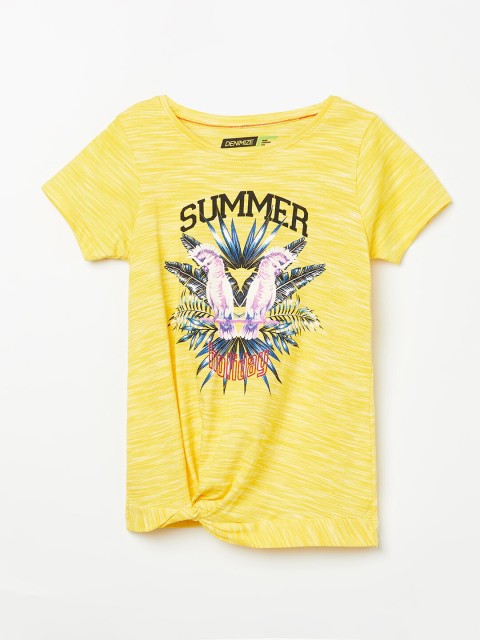 

Denimize by Fame Forever Yellow Regular Top