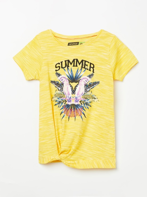 

Denimize by Fame Forever Yellow Regular Top