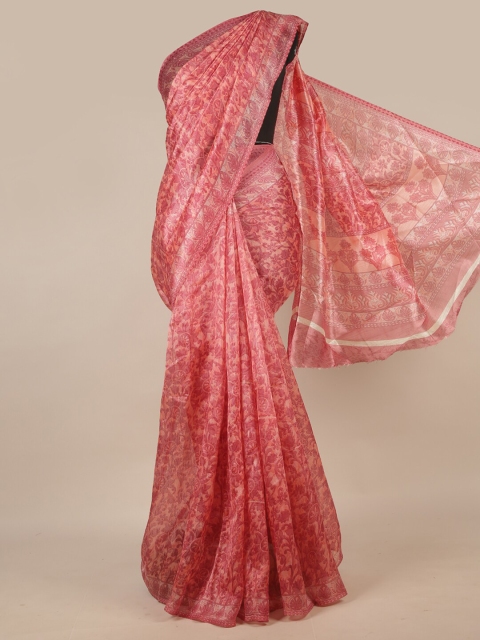 

Pothys Pink & Red Ethnic Motifs Saree
