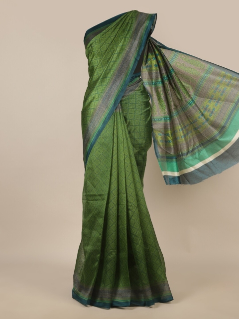 

Pothys Green & Blue Ethnic Motifs Saree