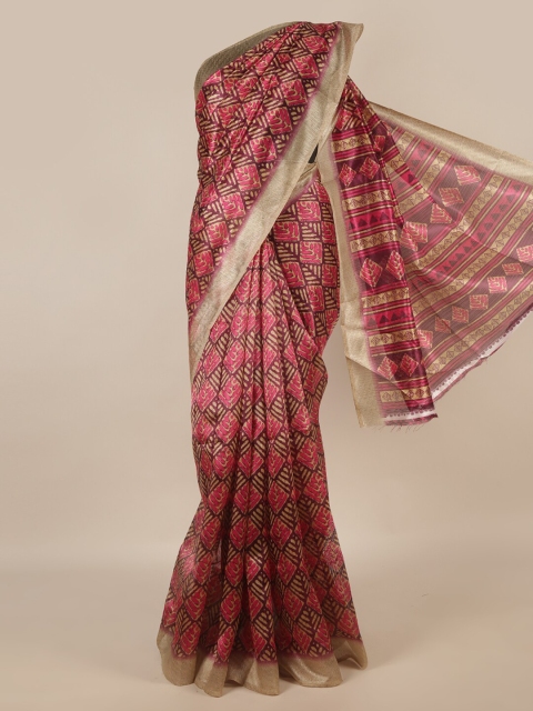 

Pothys Purple & Magenta Floral Saree