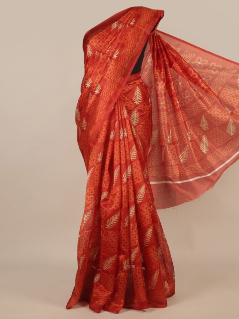 

Pothys Rust & Beige Ethnic Motifs Saree