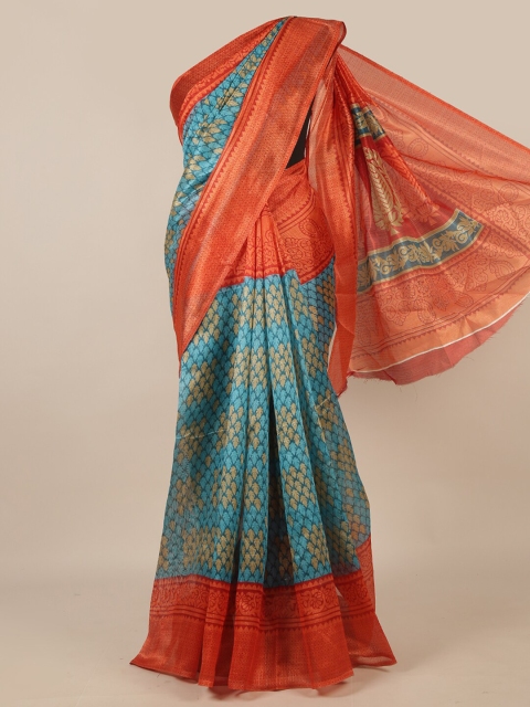 

Pothys Blue & Red Woven Design Saree