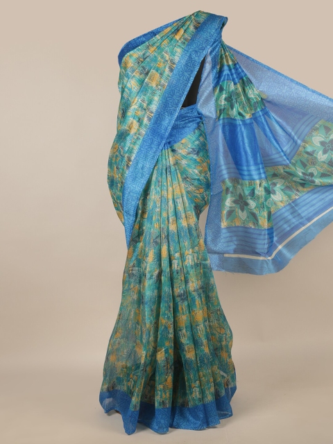 

Pothys Blue & White Woven Design Saree