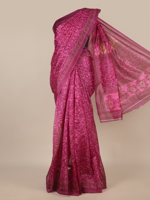 

Pothys Pink & Magenta Ethnic Motifs Saree