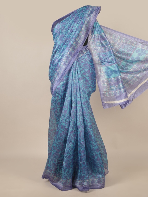 

Pothys Blue & Purple Ethnic Motifs Saree