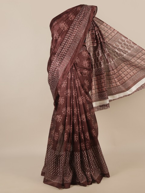 

Pothys Purple & White Ethnic Motifs Saree