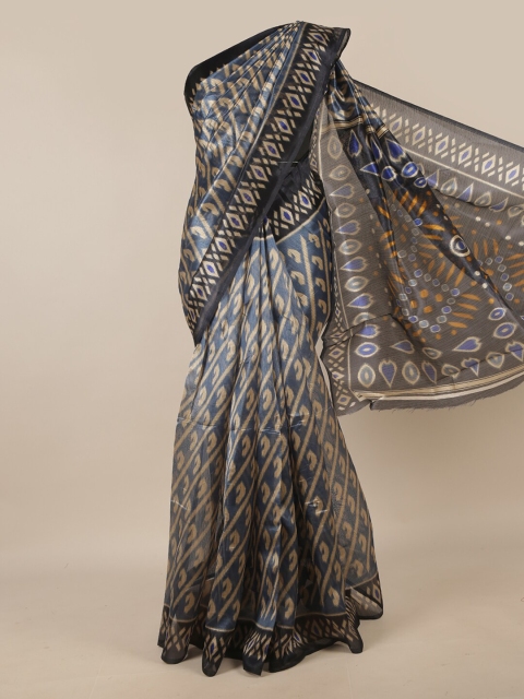 

Pothys Blue & Beige Printed Saree