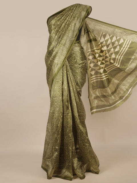 

Pothys Green & Beige Printed Saree