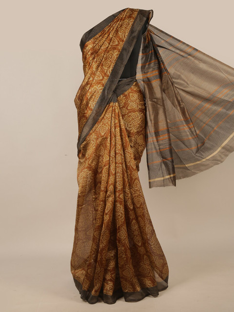 

Pothys Brown & Beige Woven Design Saree