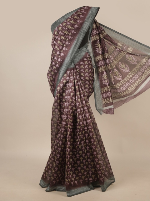 

Pothys Purple & Green Floral Printed Saree