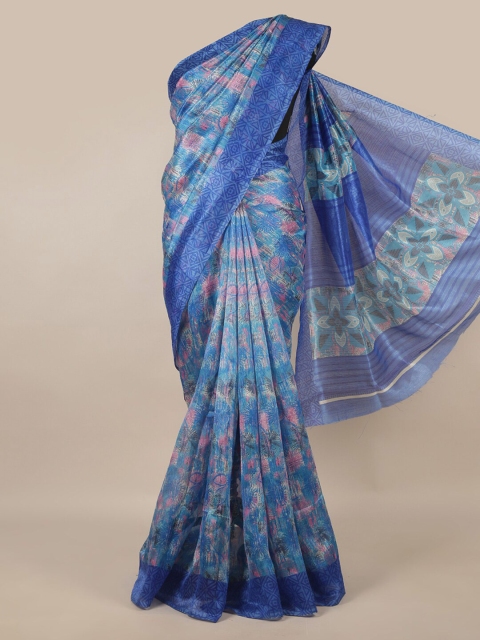 

Pothys Blue & Pink Printed Saree