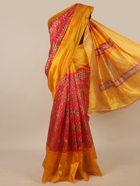 

Pothys Red & Yellow Printed Saree