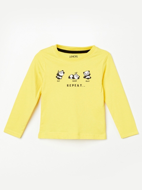 

Juniors by Lifestyle Boys Yellow Printed T-shirt