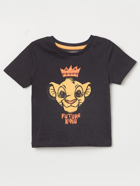 

Juniors by Lifestyle Boys Grey Lion King Printed Cotton T-shirt