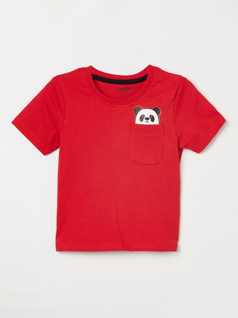

Juniors by Lifestyle Boys Red Pockets Cotton T-shirt