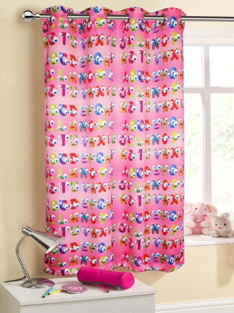 

Lushomes Pink & Blue UberDigital Kid Alphabet Printed Window Curtain