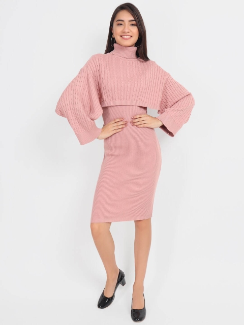 

JoE Hazel Pink Kimono Sleeve Sheath Dress