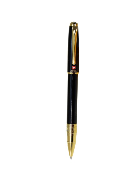 

SWISS MILITARY 24 K Gold-Plated Black Solid Rollerball Pen