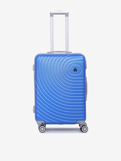 

Teakwood Leathers Blue Textured Hard-Sided Medium Trolley Suitcase
