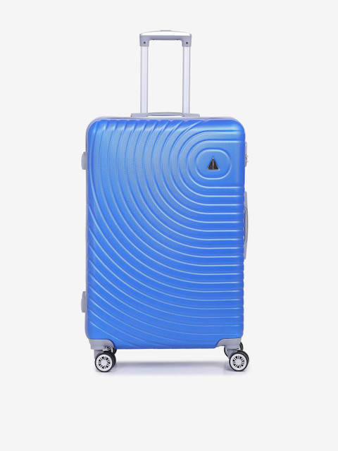 

Teakwood Leathers Blue Textured Hard-Sided Large Trolley Suitcase