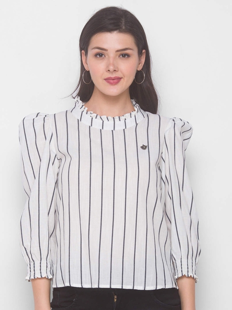 

ZOLA White Striped Regular Top